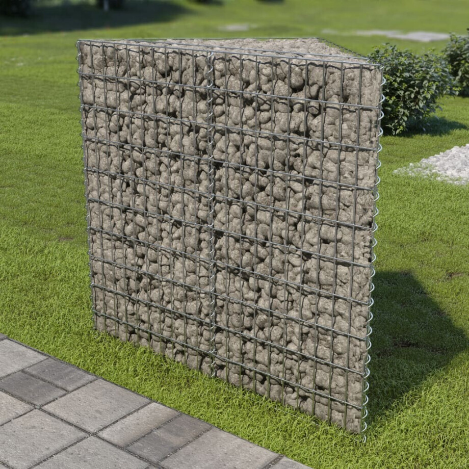 vidaXL Gabion plantenbak verhoogd 75x75x100 cm gegalvaniseerd staal afbeelding 1