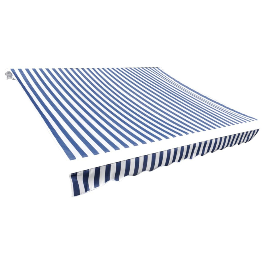 vidaXL Luifeldoek 500x300 cm canvas blauw en wit afbeelding 1