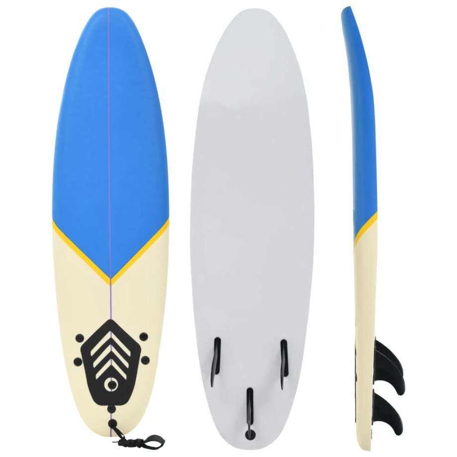 vidaXL Surfplank 170 cm blauw en crème afbeelding 1