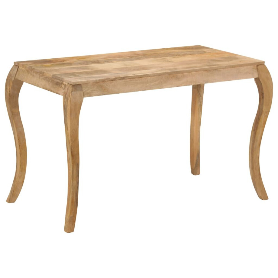 vidaXL Eettafel 118x60x76 cm massief mangohout afbeelding 1