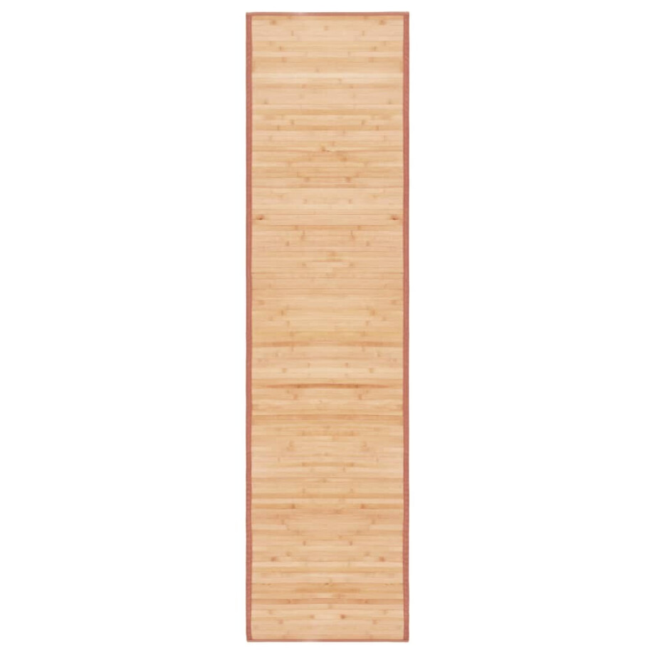 vidaXL Tapijt 80x300 cm bamboe bruin afbeelding 1