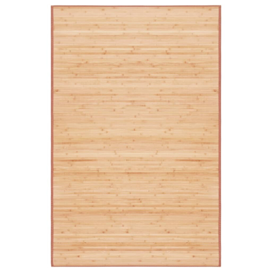 vidaXL Tapijt 100x160 cm bamboe bruin afbeelding 1
