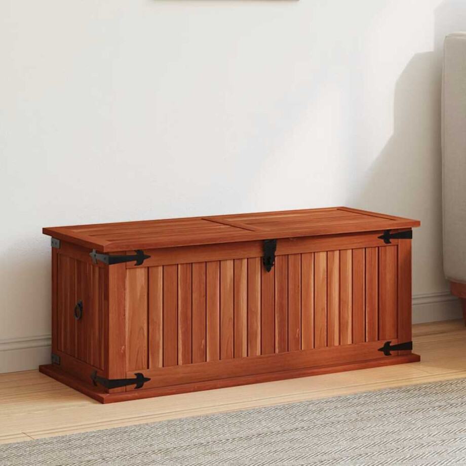 vidaXL Opbergkist 79x34x32 cm massief acaciahout afbeelding 1