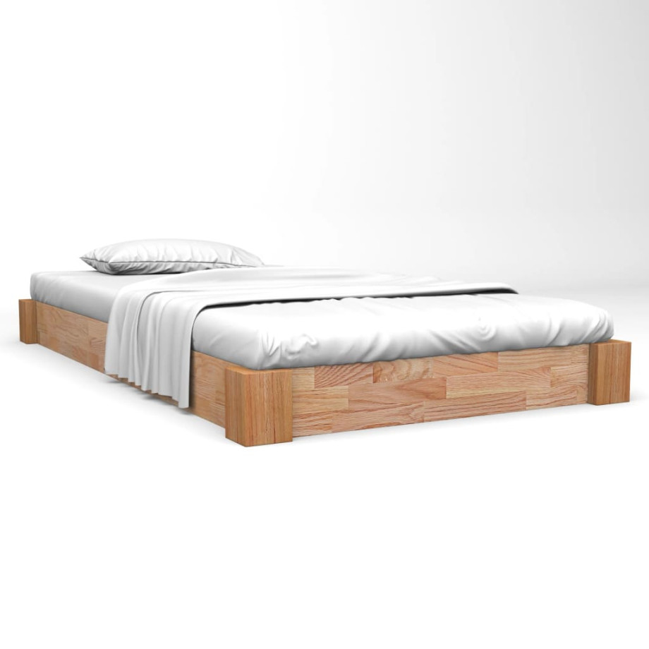 vidaXL Bedframe massief eikenhout 140x200 cm afbeelding 1