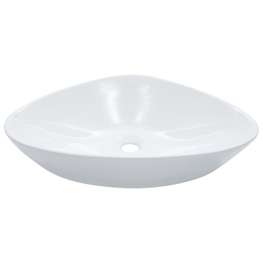 vidaXL Wastafel 58,5x39x14 cm keramiek wit vidaXL Wastafel 58,5x39x14 cm keramiek wit afbeelding 1