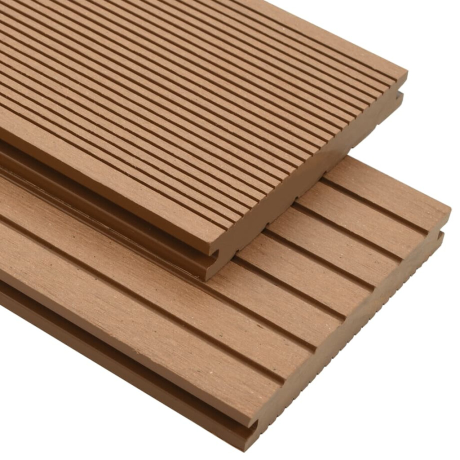 vidaXL Terrasplanken met accessoires 15 m² 4 m massief HKC teak afbeelding 1