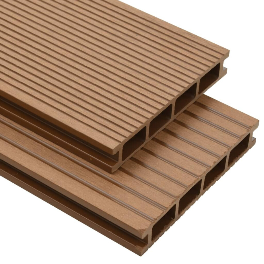 vidaXL Terrasplanken HKC met accessoires 40 m² 2,2 m teak vidaXL Terrasplanken HKC met accessoires 40 m² 2,2 m teak afbeelding 1