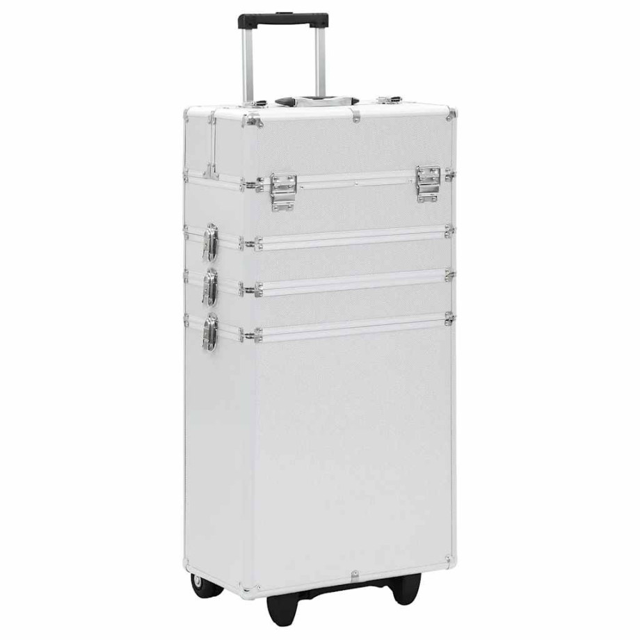 vidaXL Make-up trolley aluminium zilverkleurig afbeelding 1