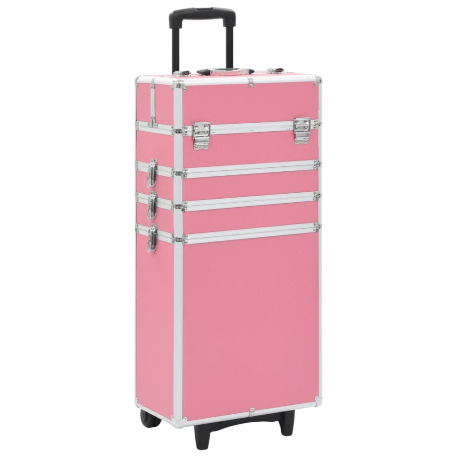 vidaXL Make-up trolley aluminium roze afbeelding 1