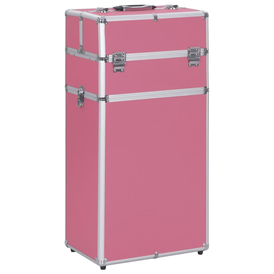 vidaXL Make-up trolley aluminium roze afbeelding 1