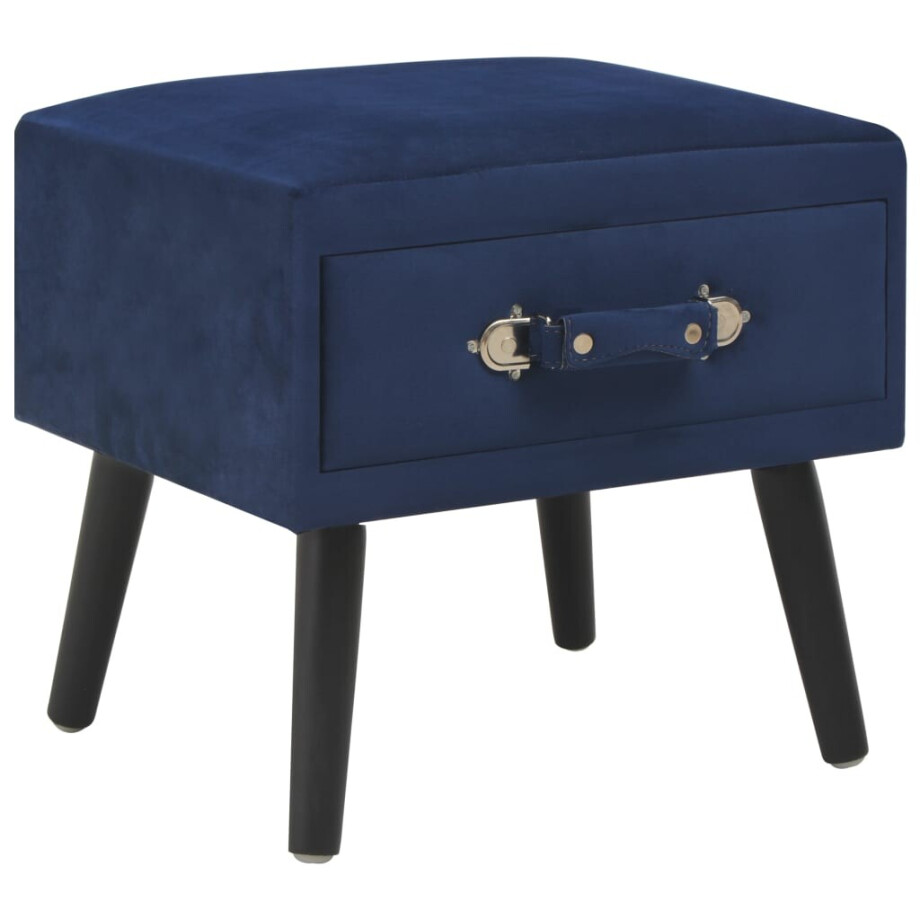 vidaXL Nachtkastje 40x35x40 cm fluweel blauw afbeelding 1