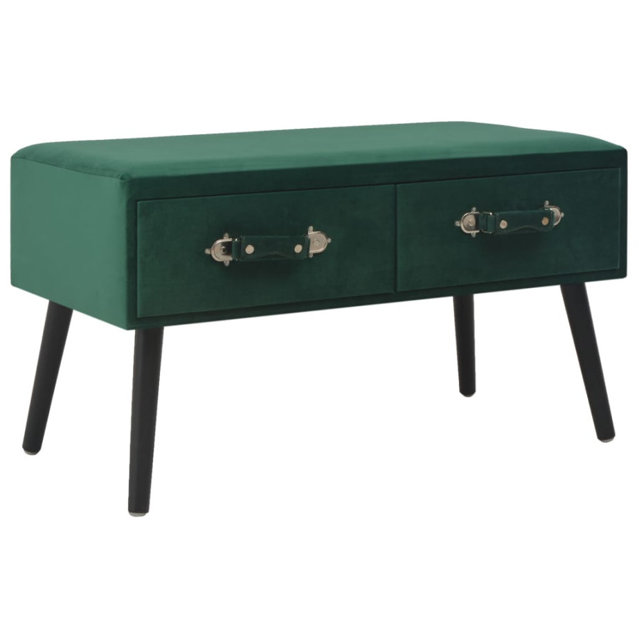 vidaXL Salontafel 80x40x46 cm fluweel groen afbeelding 1