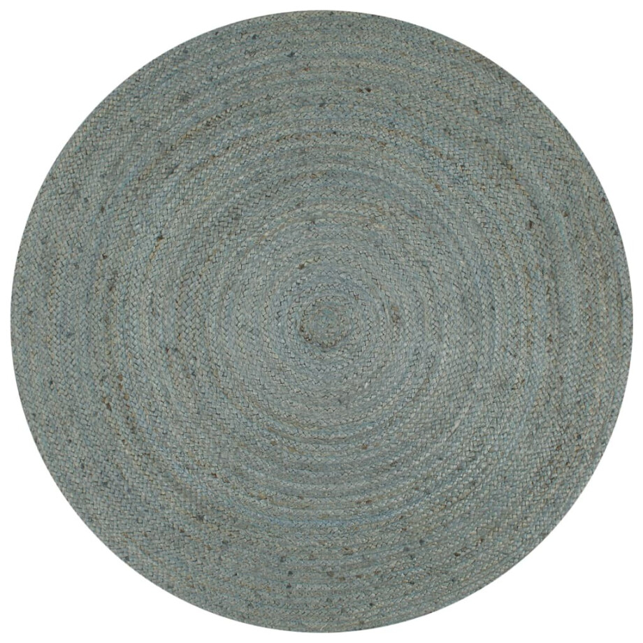 vidaXL Vloerkleed handgemaakt rond 90 cm jute olijfgroen vidaXL Vloerkleed handgemaakt rond 90 cm jute olijfgroen afbeelding 1