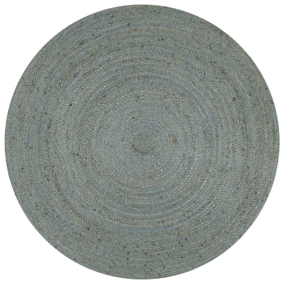 vidaXL Vloerkleed handgemaakt rond 90 cm jute olijfgroen afbeelding 1