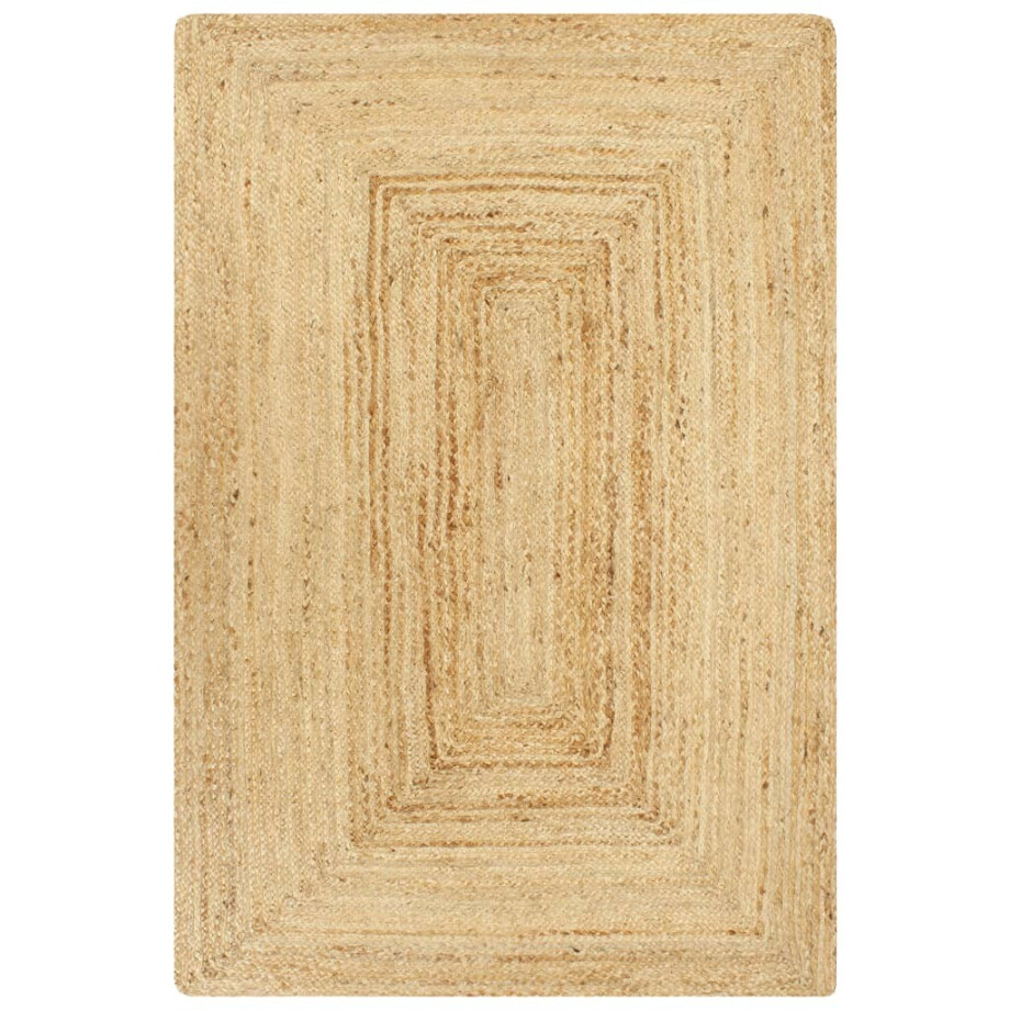 vidaXL Vloerkleed handgemaakt 120x180 cm jute naturel afbeelding 1