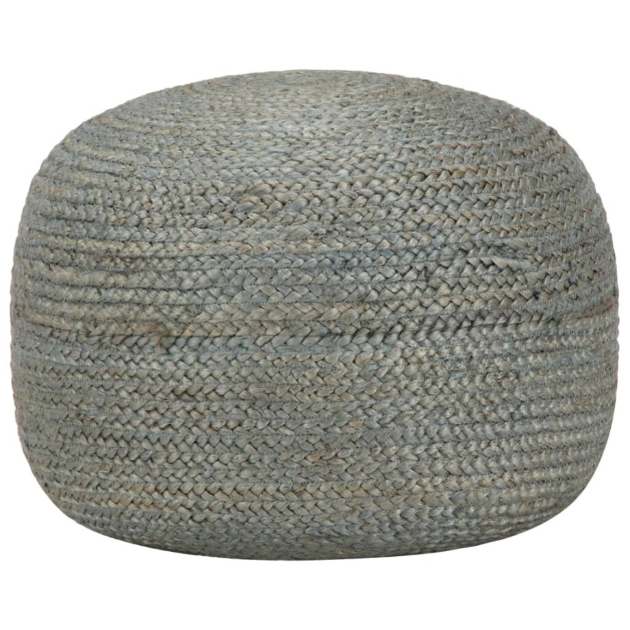 vidaXL Poef handgemaakt 45x30 cm jute olijfgroen vidaXL Poef handgemaakt 45x30 cm jute olijfgroen afbeelding 1