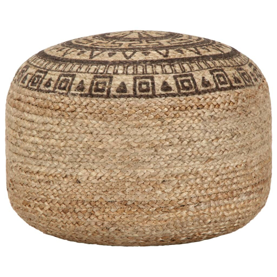vidaXL Poef handgemaakt 45x30 cm jute bruin afbeelding 1