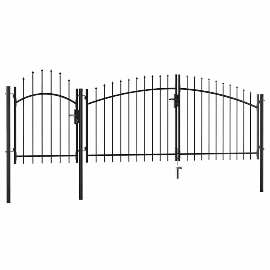 vidaXL Tuinpoort Woerden staal 1,25x4 m zwart vidaXL Tuinpoort Woerden staal 1,25x4 m zwart afbeelding 1