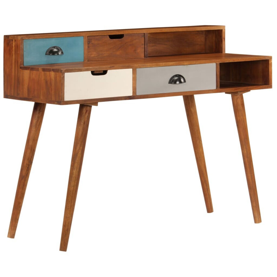 vidaXL Schrijftafel 110x50x90 cm massief acaciahout afbeelding 1