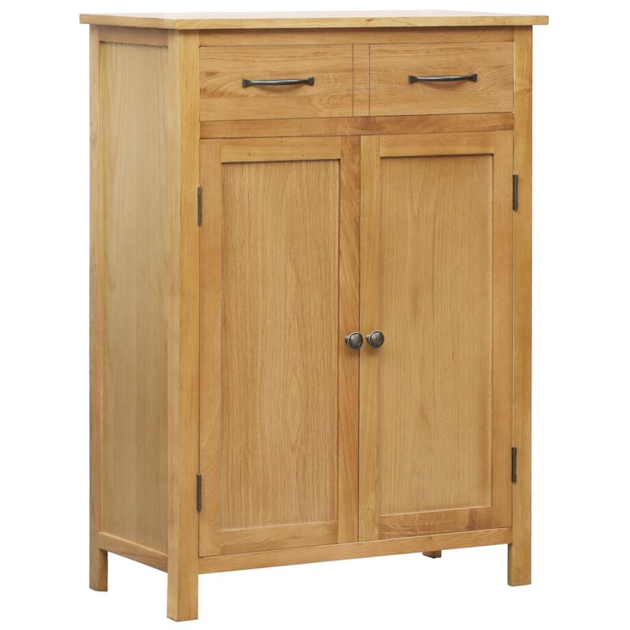 vidaXL Schoenenkast 76x37x105 cm massief eikenhout afbeelding 1