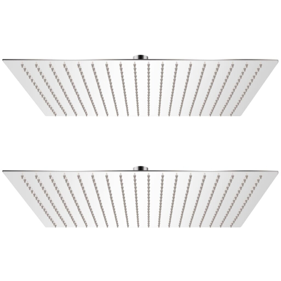 vidaXL Regendouchekop 2 st 50x50 cm roestvrij staal afbeelding 1
