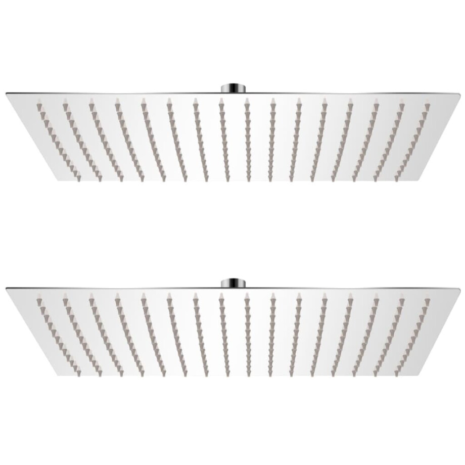 vidaXL Regendouchekoppen 2 st 30x40 cm roestvrij staal afbeelding 1