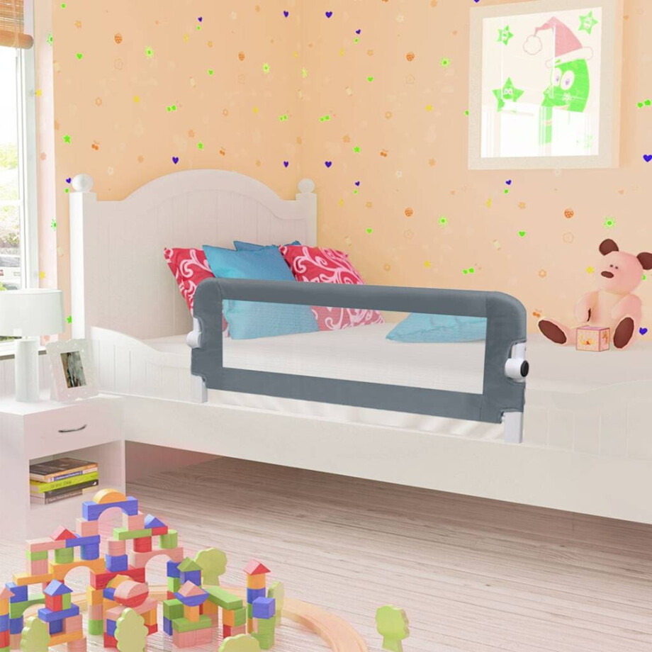 vidaXL Bedhekje peuter 102x42 cm polyester grijs afbeelding 1