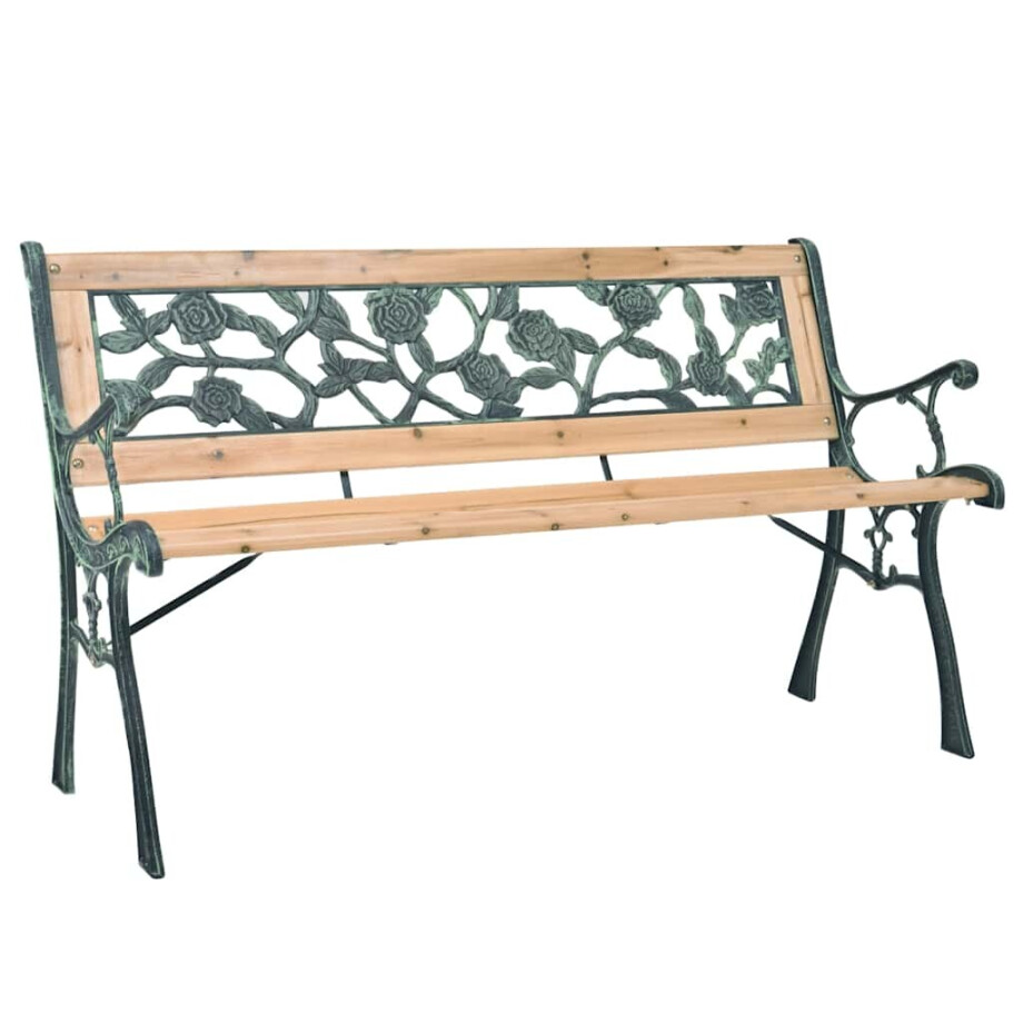 vidaXL Tuinbank 122 cm hout afbeelding 1