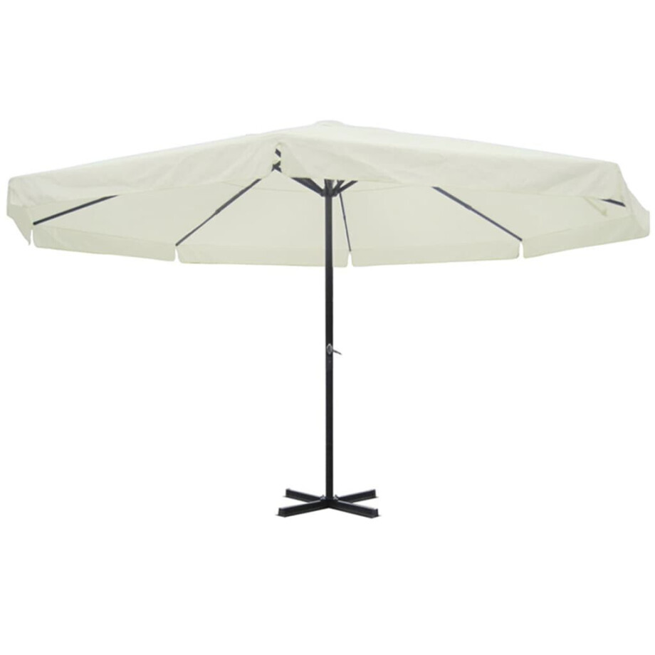 vidaXL Parasol Samos 500 cm aluminium wit vidaXL Parasol Samos 500 cm aluminium wit afbeelding 1