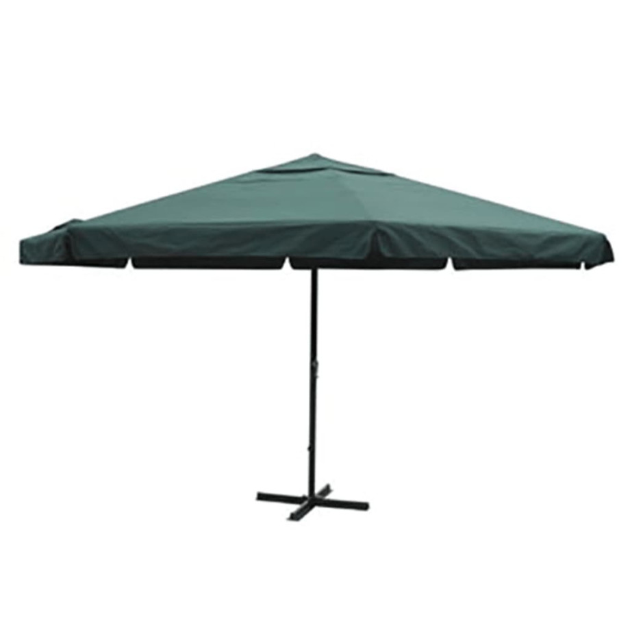 vidaXL Parasol Samos 500 cm aluminium groen afbeelding 1