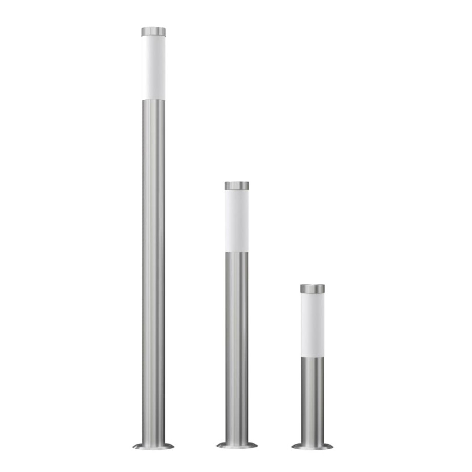 vidaXL 3-delige Tuinlampenset waterdicht roestvrij staal afbeelding 1