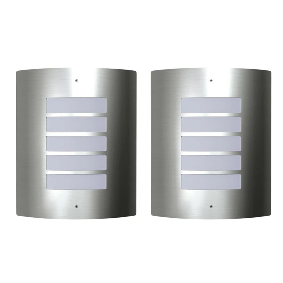vidaXL Buitenlamp RVS Falerna 2 st afbeelding 1