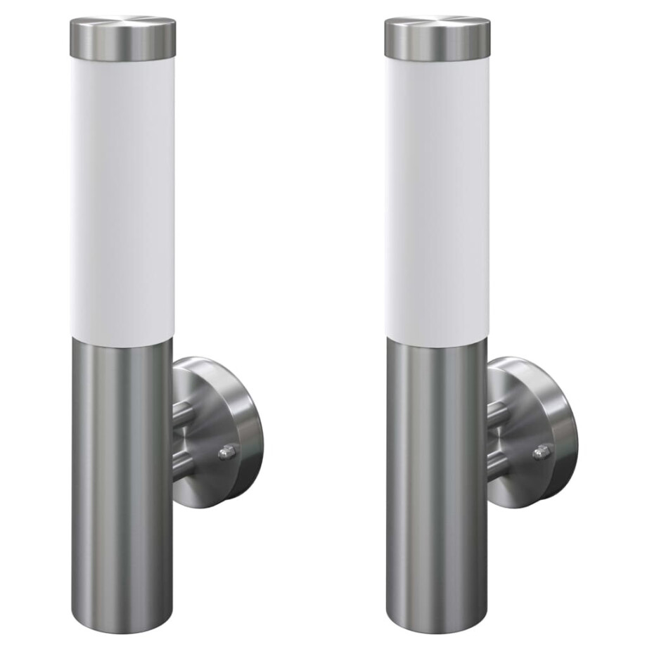 vidaXL Buitenlamp RVS Savona (2 stuks) afbeelding 1