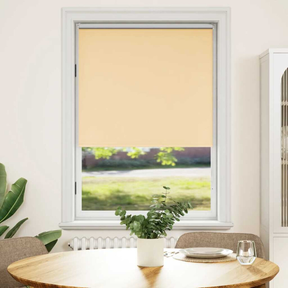 vidaXL Rolgordijn verduisterend 84,4 x 175 cm stofbreedte 80 cm beige afbeelding 1