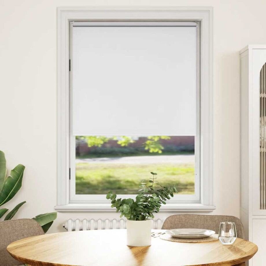 vidaXL Rolgordijn verduisterend 104,4 x 175 cm stofbreedte 100 cm wit afbeelding 1