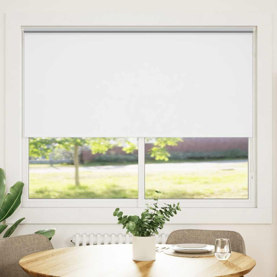 vidaXL Rolgordijn verduisterend 164,4 x 175 cm stofbreedte 160 cm wit afbeelding 1