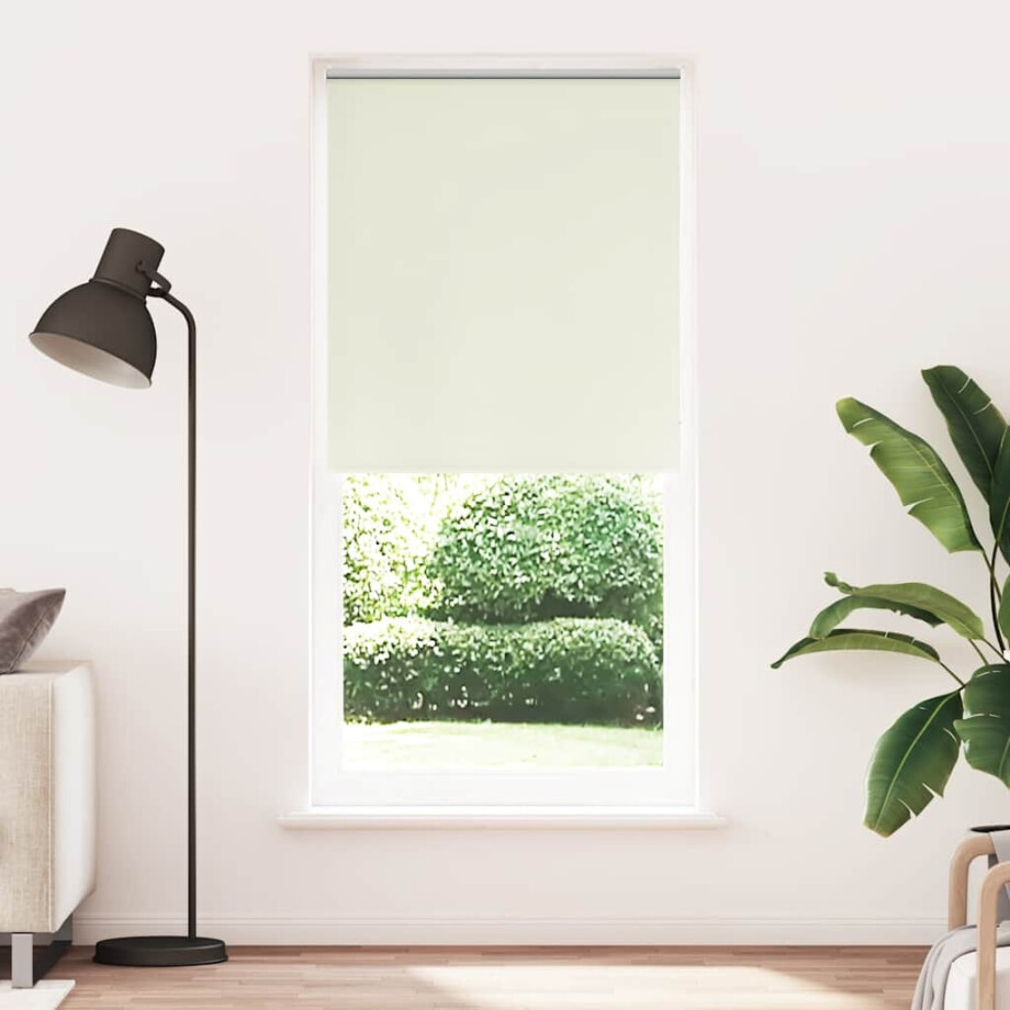 vidaXL Rolgordijn verduisterend 84,4 x 230 cm stofbreedte 80 cm gebroken wit afbeelding 1