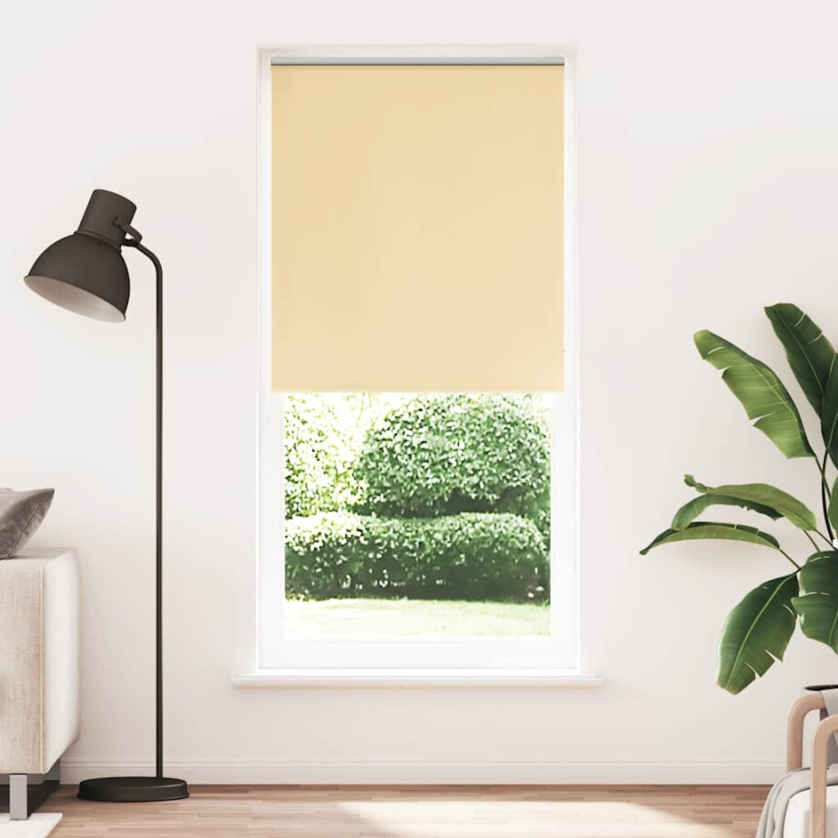 vidaXL Rolgordijn verduisterend 84,4 x 230 cm stofbreedte 80 cm beige afbeelding 1