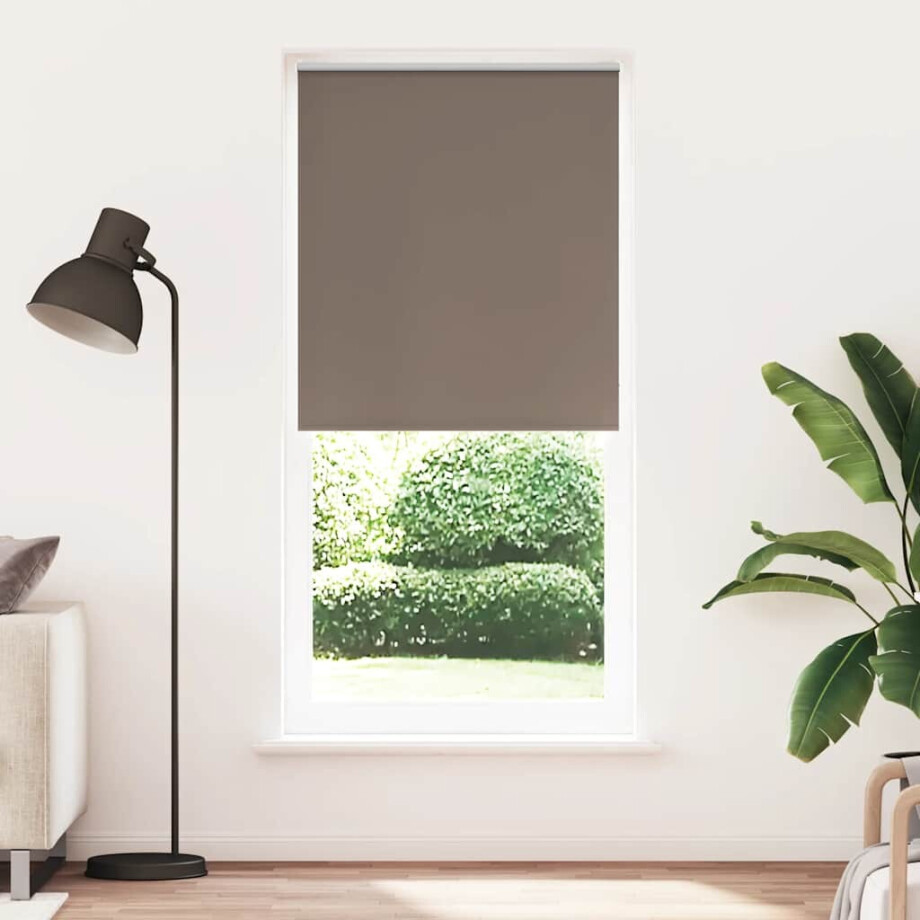 vidaXL Rolgordijn verduisterend 84,4 x 230 cm stofbreedte 80 cm koffiebruin afbeelding 1