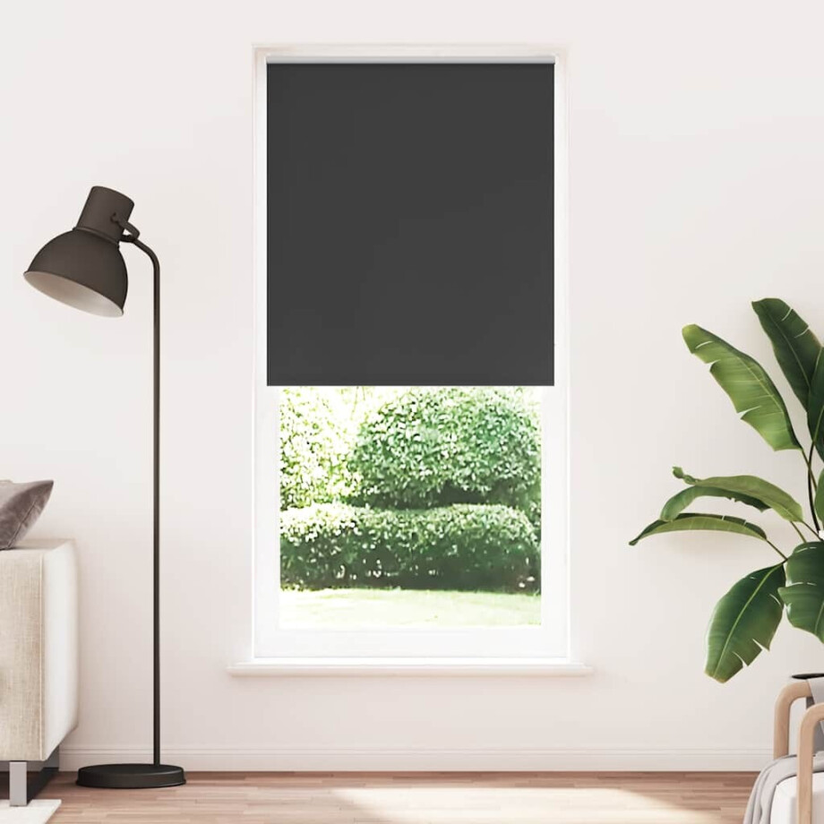vidaXL Rolgordijn verduisterend 104,4 x 230 cm stofbreedte 100 cm zwart afbeelding 1