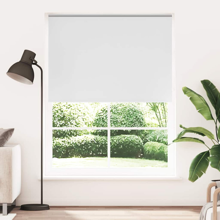 vidaXL Rolgordijn verduisterend 164,4 x 230 cm stofbreedte 160 cm wit afbeelding 1