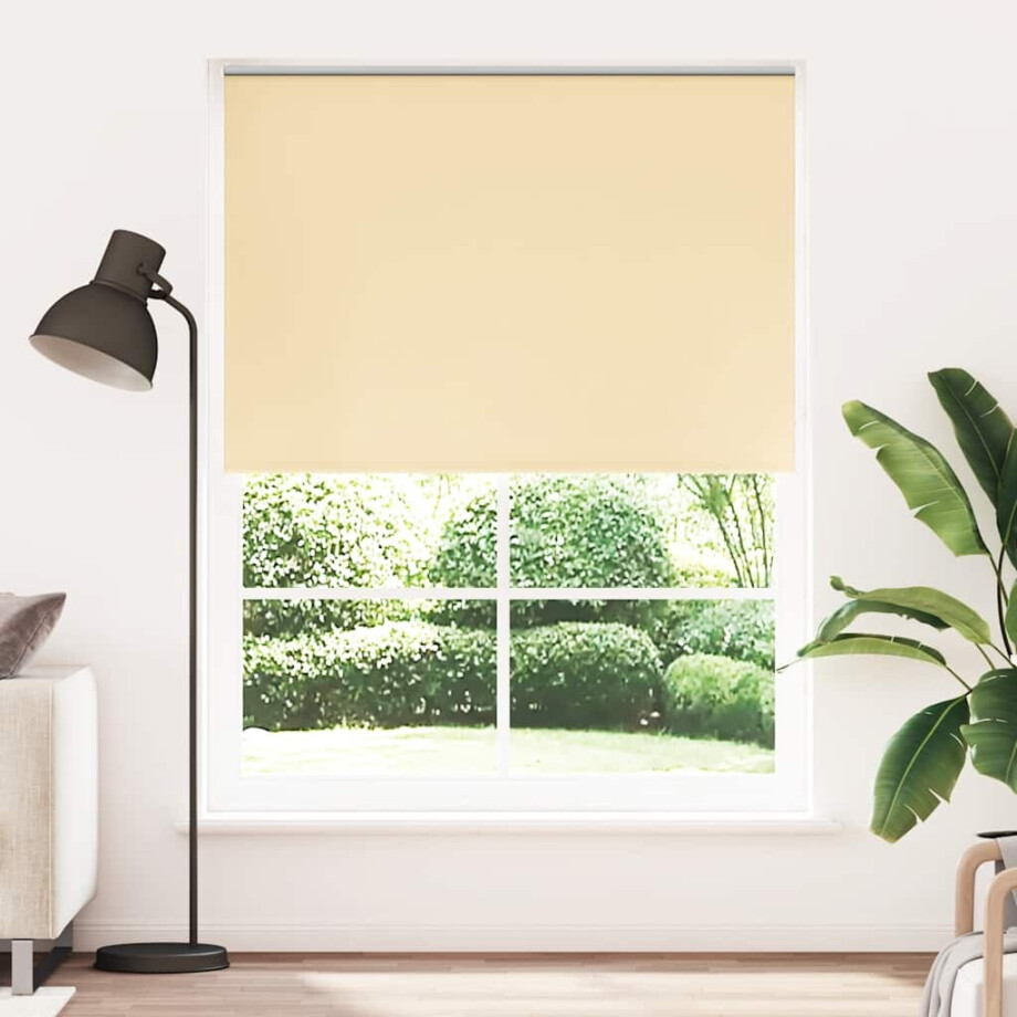 vidaXL Rolgordijn verduisterend 164,4 x 230 cm stofbreedte 160 cm beige afbeelding 1