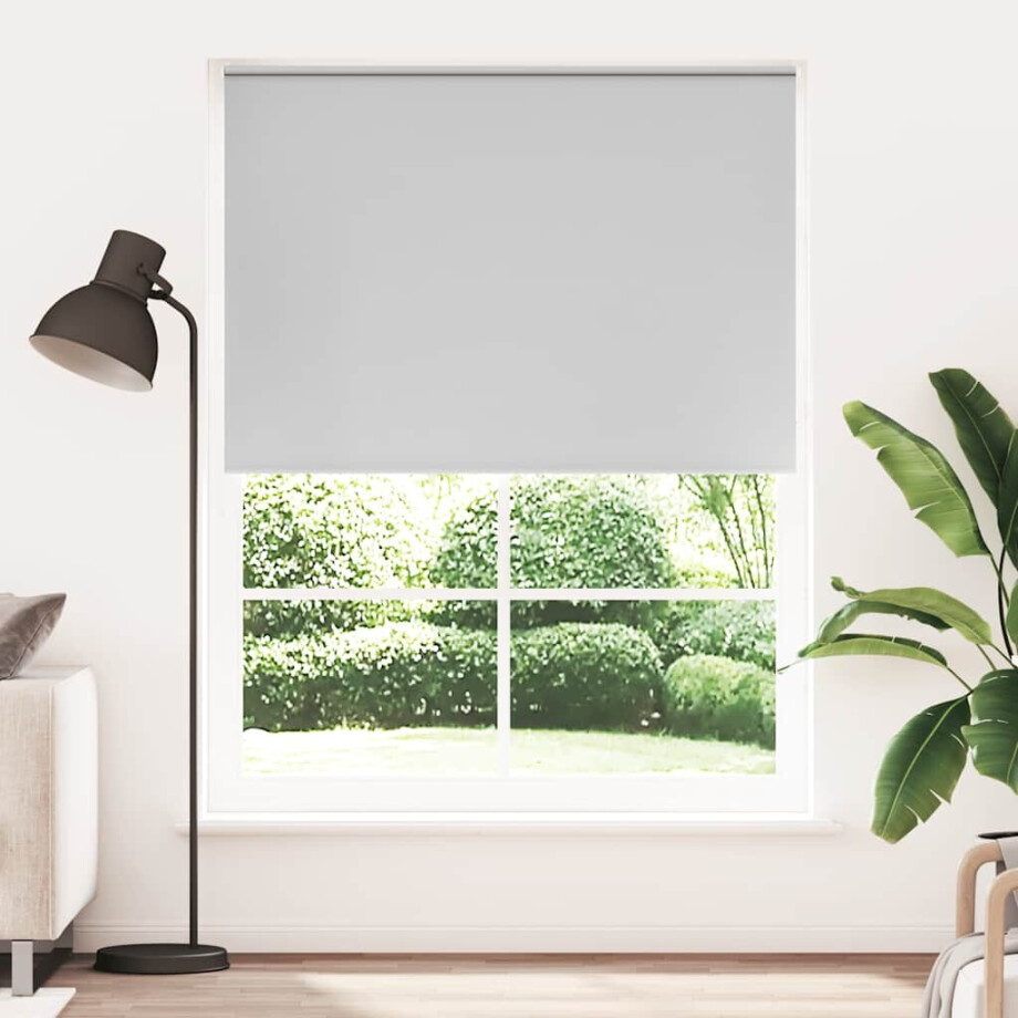 vidaXL Rolgordijn verduisterend 164,4 x 230 cm stofbreedte 160 cm grijs afbeelding 1