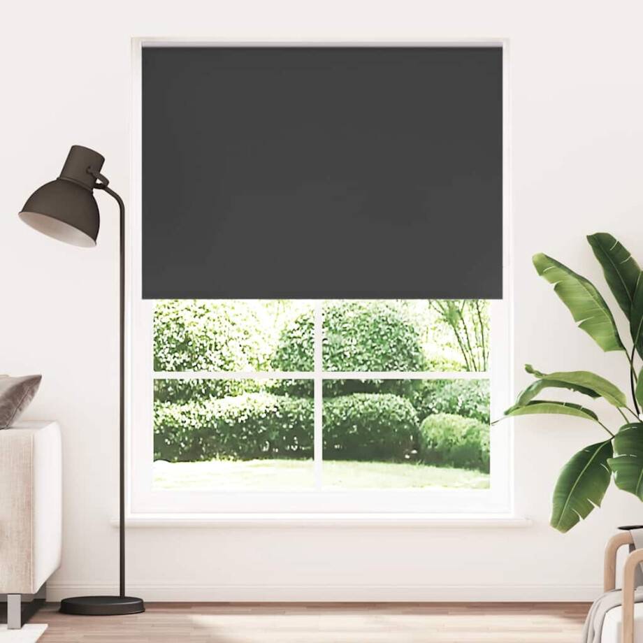 vidaXL Rolgordijn verduisterend 164,4 x 230 cm stofbreedte 160 cm zwart afbeelding 1