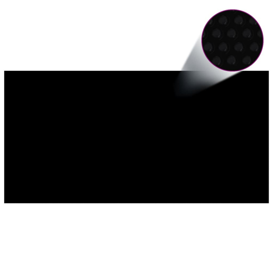 vidaXL Zwembadfolie drijvend rechthoekig 10 x 5 m (zwart) afbeelding 1