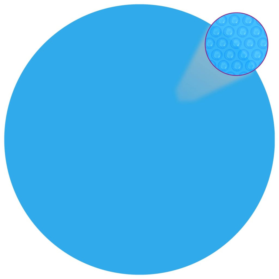 vidaXL Solar zwembadfolie drijvend rond 250 cm PE blauw afbeelding 1
