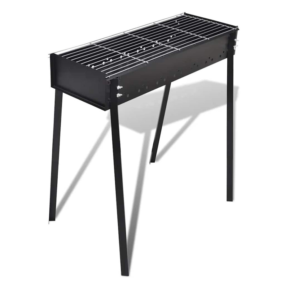 vidaXL Houtskoolbarbecue staand vierkant 75x28 cm afbeelding 1