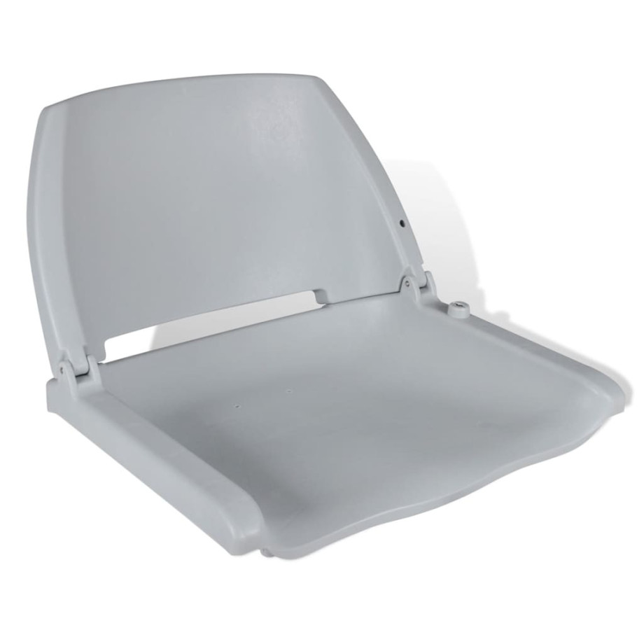 vidaXL Grijze opklapbare bootstoel zonder kussen 41 x 51 x 48 cm afbeelding 