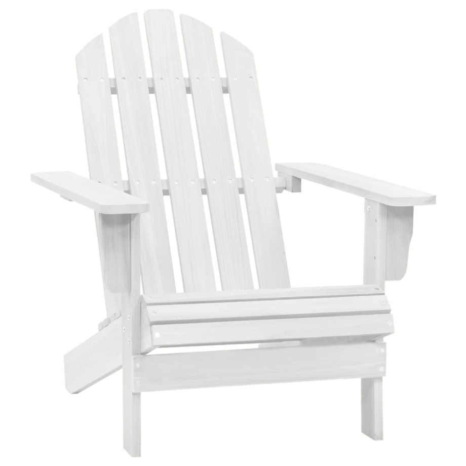 vidaXL Tuinstoel hout wit afbeelding 1