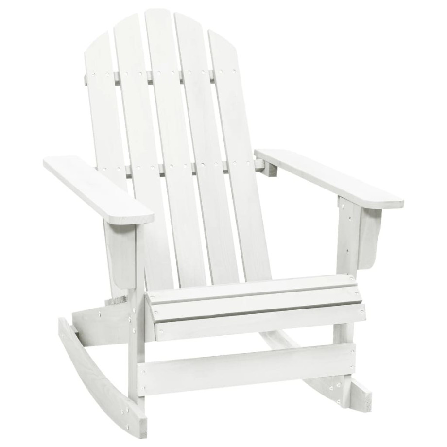 vidaXL Tuinschommelstoel hout wit afbeelding 1